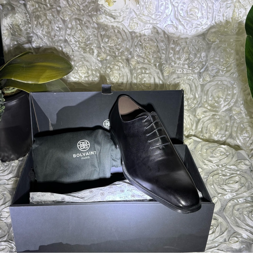 Men’s Cioni Whole Cut Black Leather Dress Shoes
